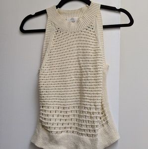 Aritzia Wilfred woven tank top cream